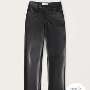 ABERCROMBIE Vegan Leather Dad Pants size 23s